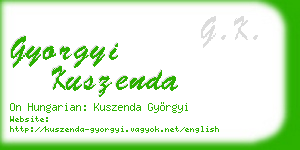 gyorgyi kuszenda business card